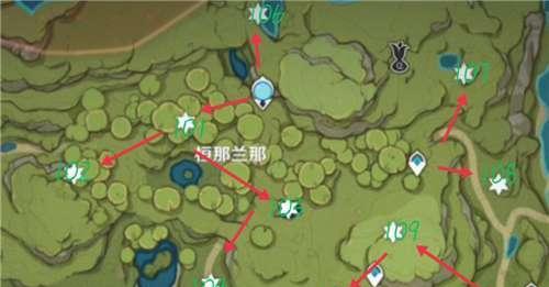 原神须弥木晶蝶材料分布图（探索世界）