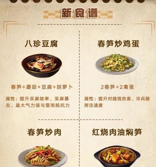 明日之后食谱图鉴2023最新一览？如何获取最新食谱？