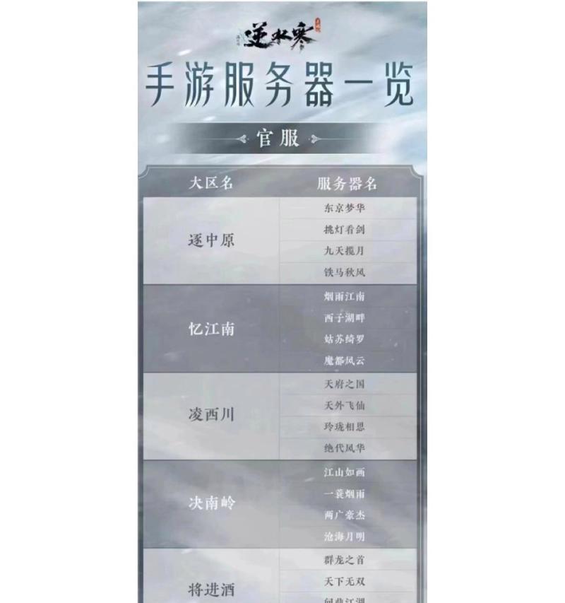 逆水寒手游如何选择服务器？哪个服务器比较受欢迎？