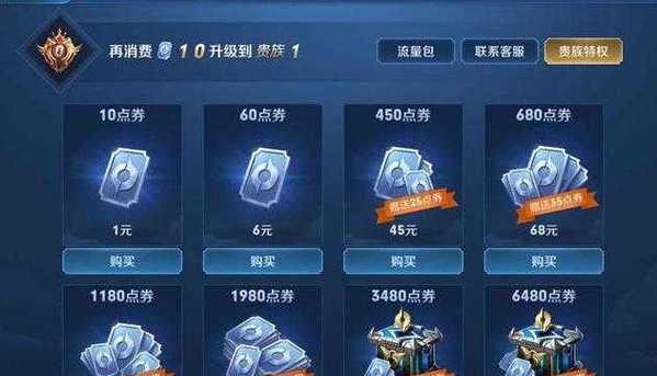 购买王者荣耀点券的目的是什么？