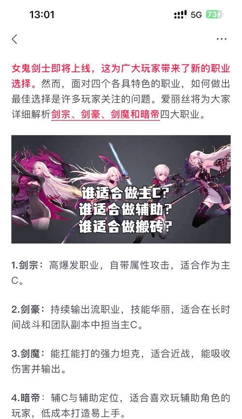 地下城因果仇恨职业选择有哪些特点？
