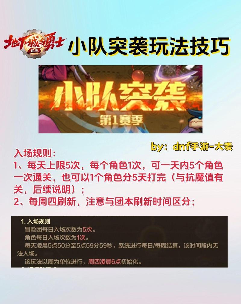 DNF小队突击模式如何玩？技巧和策略是什么？
