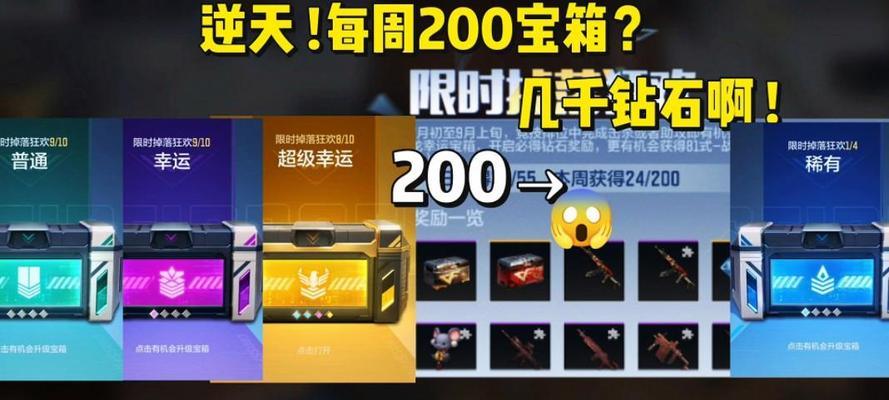 cf宝箱限时掉落一周能获得几个？掉落规则是什么？